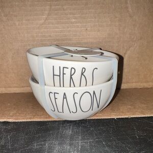 Rae Dunn White Herb and Season cellar Bowls